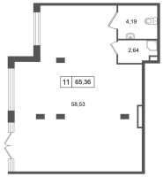 К. пом № НП11 Корп.: 4.1 , Секция 2  в ЖК Дворцовый фасад