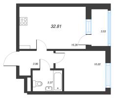 2 ккв (Евро) № 66 Корп.: 4.2 , Секция 2  в ЖК Дворцовый фасад