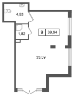 К. пом № НП9 Корп.: 4.3 , Секция 6  в ЖК Дворцовый фасад