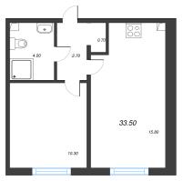 2 ккв (Евро) № 14 Корп.: 1 , Секция 1  в ЖК Дыбенко Парк
