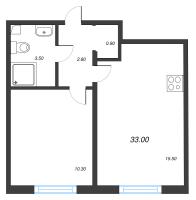 2 ккв (Евро) № 481 Корп.: 1 , Секция 2  в ЖК Дыбенко Парк
