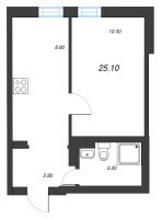 1 ккв № 6 Корп.: 1 , Секция 1  в ЖК ЭКО Квартал NEGA