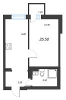1 ккв № 10 Корп.: 1 , Секция 1  в ЖК ЭКО Квартал NEGA