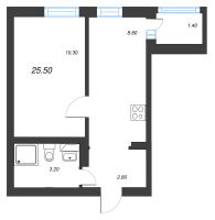 1 ккв № 17 Корп.: 1 , Секция 1  в ЖК ЭКО Квартал NEGA