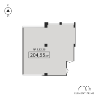 К. пом № 2.12.25 Корп.: 1 , Секция 3  в ЖК ELEMENT PRIME