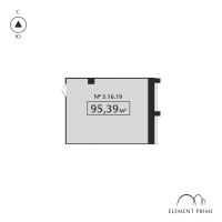 К. пом № 3.16.19 Корп.: 1 , Секция 3  в ЖК ELEMENT PRIME