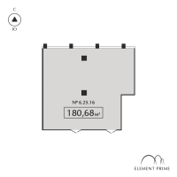 К. пом № 6.25.16 Корп.: 1 , Секция 3  в ЖК ELEMENT PRIME