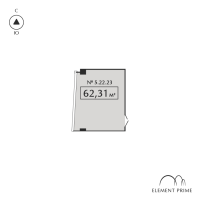 К. пом № 5.22.23 Корп.: 1 , Секция 3  в ЖК ELEMENT PRIME