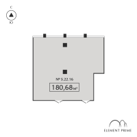 К. пом № 5.22.16 Корп.: 1 , Секция 3  в ЖК ELEMENT PRIME