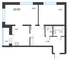 2 ккв № 16 Корп.: 1.2 , Секция 1  в ЖК Эко Квартал Гармония