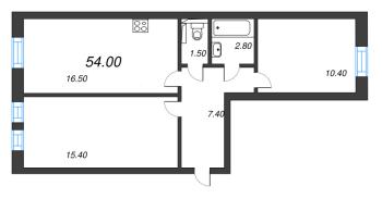 3 ккв (Евро) № 138 Корп.: 1 , Секция 4  в ЖК Эко Квартал Нега