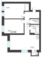 3 ккв (Евро) № 137 Корп.: 1 , Секция 4  в ЖК Эко Квартал Нега