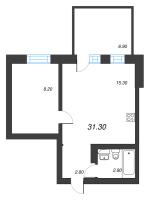 2 ккв (Евро) № 74 Корп.: 1 , Секция 3  в ЖК Эко Квартал Нега