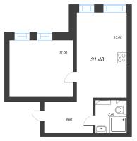 1 ккв № 140 Корп.: 1 , Секция 4  в ЖК Эко Квартал Нега
