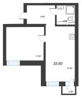 1 ккв № 218 Корп.: 1 , Секция 7  в ЖК Эко Квартал Нега