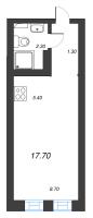 Студия № 136 Корп.: 1 , Секция 4  в ЖК Эко Квартал Нега