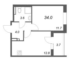 1 ккв № 50 Корп.: 6 , Секция 2  в ЖК Экография