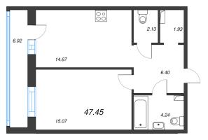 1 ккв № 34 Корп.: 21 , Секция 1  в ЖК Энфилд