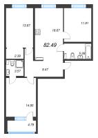 4 ккв (Евро) № 289 Корп.: 18 , Секция 6  в ЖК Энфилд