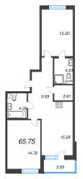 3 ккв (Евро) № 236 Корп.: 18 , Секция 5  в ЖК Энфилд