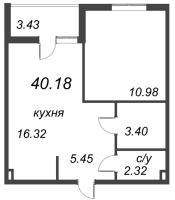 2 ккв (Евро) № 97 Корп.: 20 , Секция 2  в ЖК Энфилд