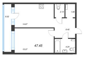 1 ккв № 25 Корп.: 21 , Секция 1  в ЖК Энфилд