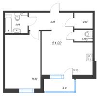 2 ккв (Евро) № 177 Корп.: 18 , Секция 4  в ЖК Энфилд