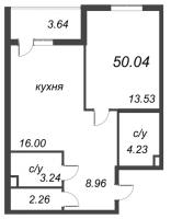 2 ккв (Евро) № 95 Корп.: 20 , Секция 2  в ЖК Энфилд