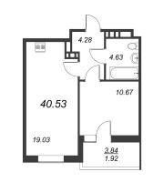 2 ккв (Евро) № 388 Корп.: 25 , Секция 8  в ЖК Энфилд