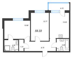 2 ккв № 179 Корп.: 18 , Секция 4  в ЖК Энфилд