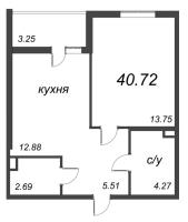 1 ккв № 1 Корп.: 20 , Секция 1  в ЖК Энфилд