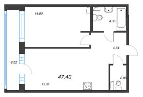 2 ккв (Евро) № 26 Корп.: 21 , Секция 1  в ЖК Энфилд