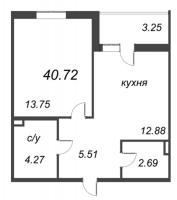 1 ккв № 192 Корп.: 20 , Секция 3  в ЖК Энфилд