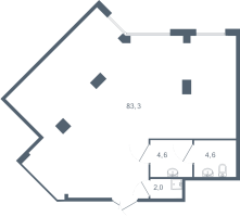 К. пом № Н134 Корп.: Сек. 6-9 Уч. 6-1 , Секция 8  в ЖК Европейский Парк