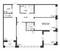 4 ккв (Евро) № 123 Корп.: 1 , Секция 5  в ЖК FAMILIA