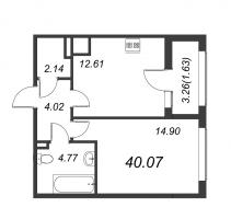 1 ккв № 125 Корп.: 3 , Секция 4  в ЖК FAMILIA