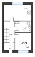 3 ккв № 2 Корп.: 2 , Секция 2  в ЖК Фёдоровское