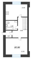 4 ккв № 1 Корп.: 19 , Секция 19  в ЖК Фёдоровское