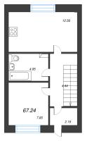 3 ккв № 5 Корп.: 5 , Секция 5  в ЖК Фёдоровское