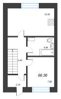 3 ккв № 4 Корп.: 3 , Секция 3  в ЖК Фёдоровское