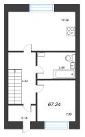 3 ккв № 2 Корп.: 4 , Секция 4  в ЖК Фёдоровское
