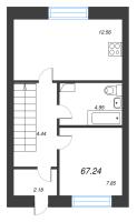 3 ккв № 2 Корп.: 21 , Секция 21  в ЖК Фёдоровское