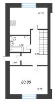 4 ккв № 1 Корп.: 15 , Секция 15  в ЖК Фёдоровское
