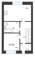 3 ккв № 4 Корп.: 4 , Секция 4  в ЖК Фёдоровское