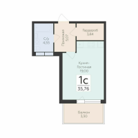 Студия № 6 Корп.: 5 , Секция 1  в ЖК Финский квартал