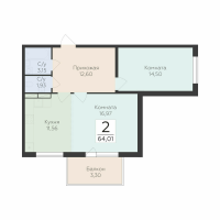 2 ккв № 45 Корп.: 4 , Секция 2  в ЖК Финский квартал