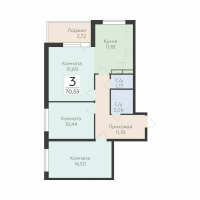 3 ккв № 14 Корп.: 5 , Секция 1  в ЖК Финский квартал