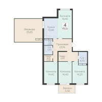 4 ккв № 82 Корп.: 5 , Секция 2  в ЖК Финский квартал