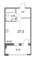 Студия № 127 Корп.: 2 , Секция 13  в ЖК FoRest Аквилон