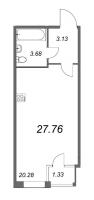 Студия № 323 Корп.: 1В , Секция 3  в ЖК FoRest Аквилон